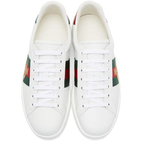 gucci sneaker stripe|classic white Gucci sneakers.